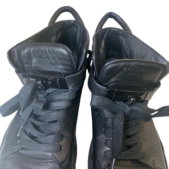 BUSCEMI Men's Sneaker Leather in Black SZ 7 - Picture 3 of 10